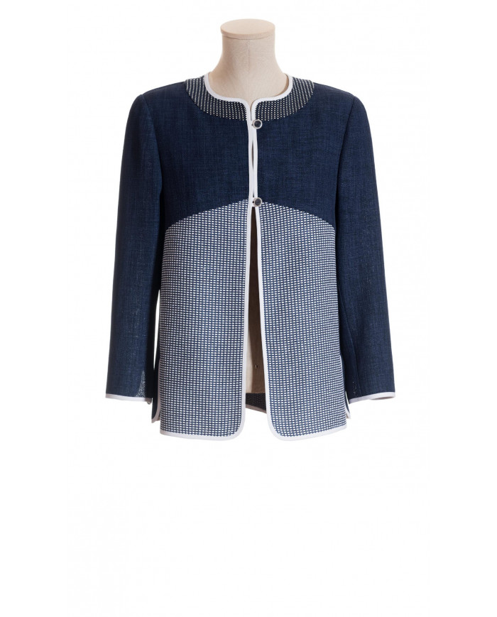 Chaqueta suelta con vivos