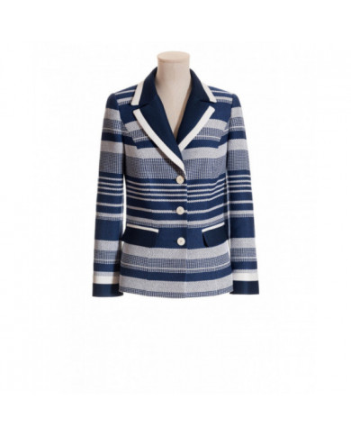 Chaqueta rayas marino-blanco