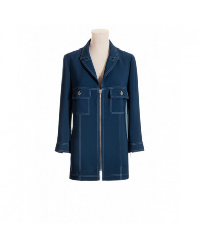 Chaqueta suelta con cremallera