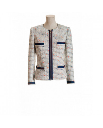 Chaqueta tweed detalles marino