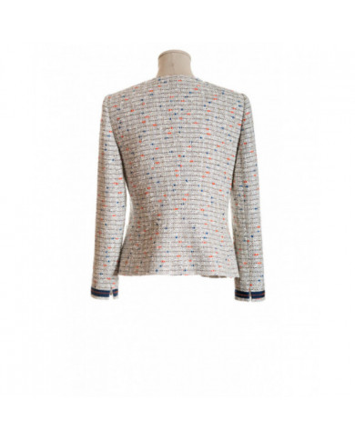 Chaqueta tweed detalles marino
