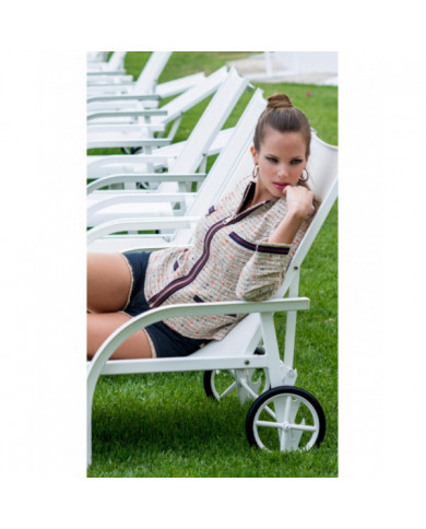 Chaqueta tweed detalles marino