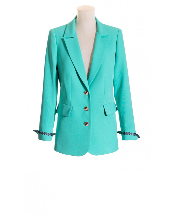 Blazer verde con cinta