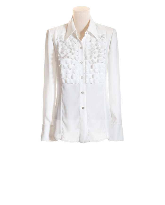 Blusa volantes horizontales