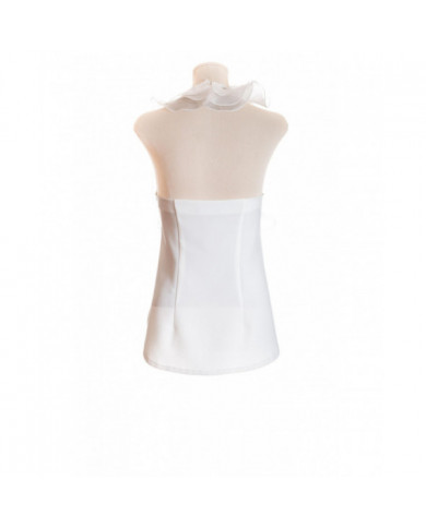 Top con volantes de organza