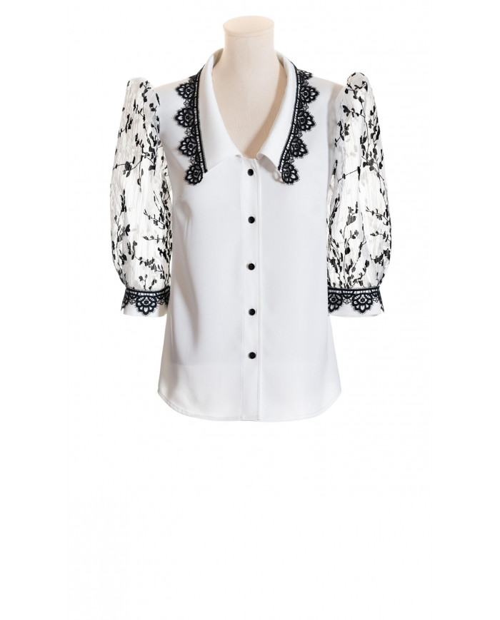 Blusa con manga abullonada