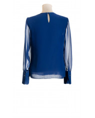 Top Pliegues en Azul Royal