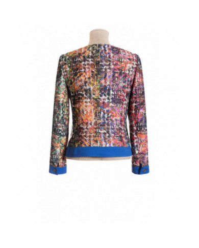 Chaqueta multicolor con cremallera