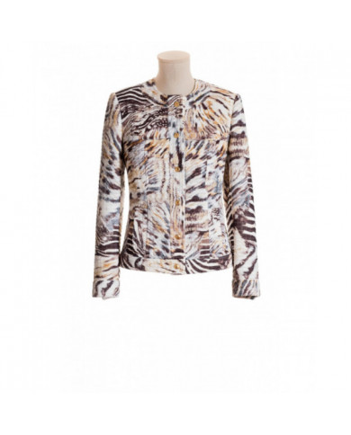 Chaqueta "animal-print" con tejido confort