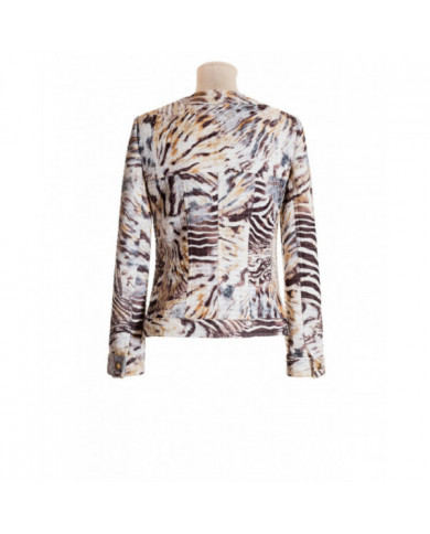 Chaqueta "animal-print" con tejido confort