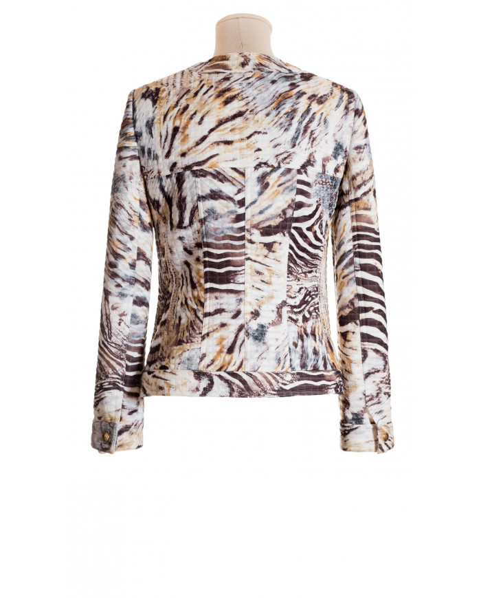 Chaqueta "animal-print" con tejido confort