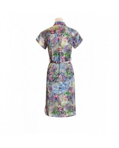 Vestido camisero multicolor floral