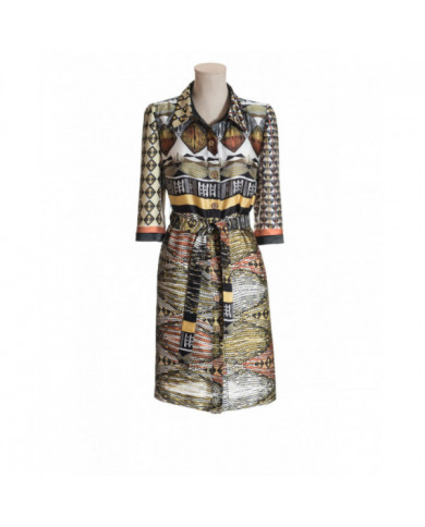 Vestido camisero "azteca"