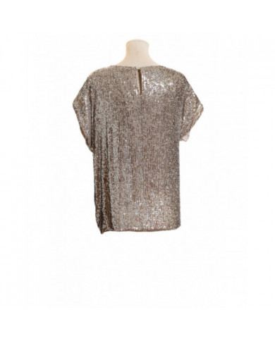 Top lentejuelas con nudo