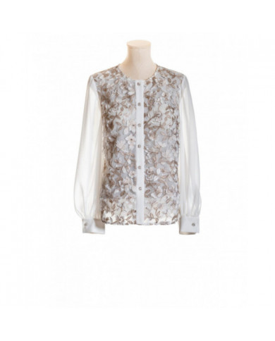 Blusa encaje flores